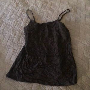 Black lace , see through cami